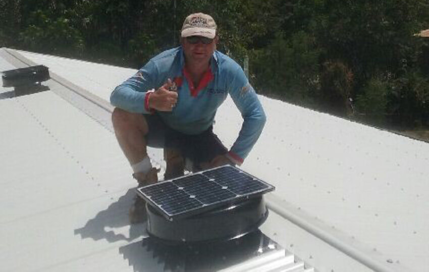Mick from Cairns Total Roof Supplies with 2 units installed in Weipa QLD.