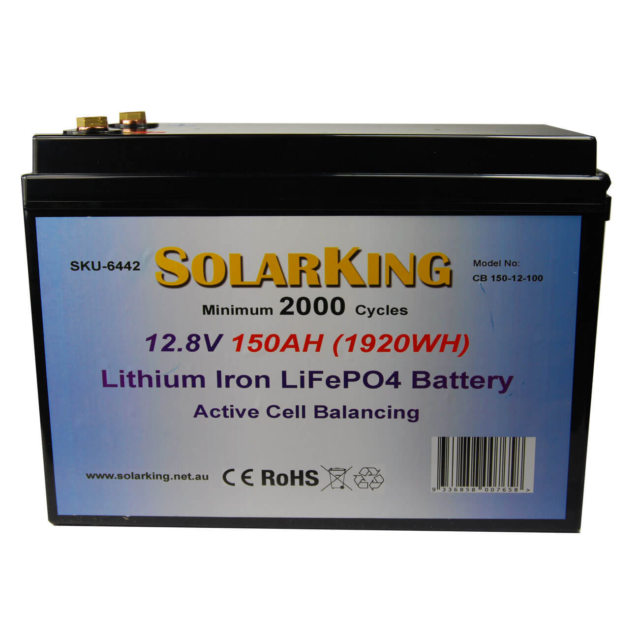 LiFe PO4 SolarKing 12V 150AH Lithium Battery - CB-150-12-100