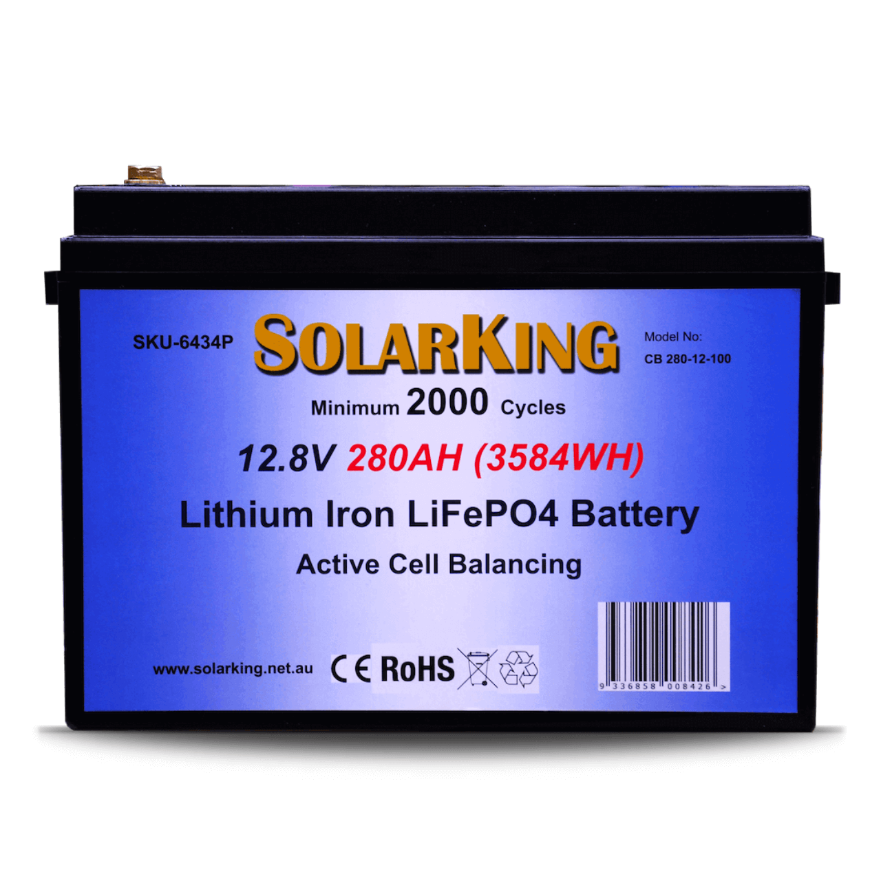 12.8V 280AH   Solarking Lithium Iron Battery Plastic Case CB-280-12-100
