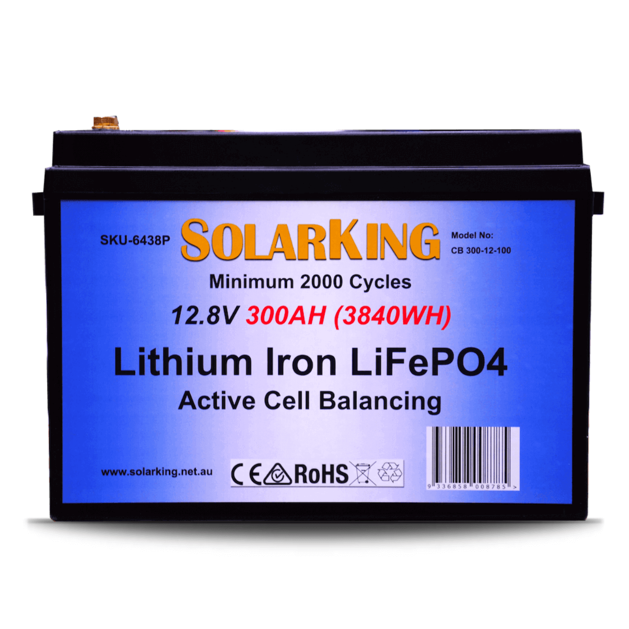 12.8V 300AH  Solarking Lithium Iron Battery Plastic Case CB-300-12-100