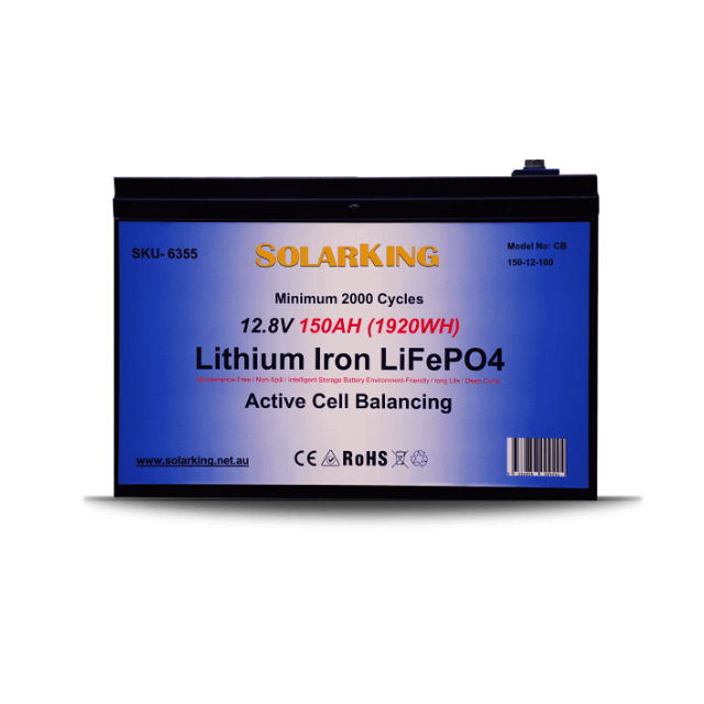 12.8V 150AH  Solarking Lithium Iron Battery Metal Case  CB-150-12-100