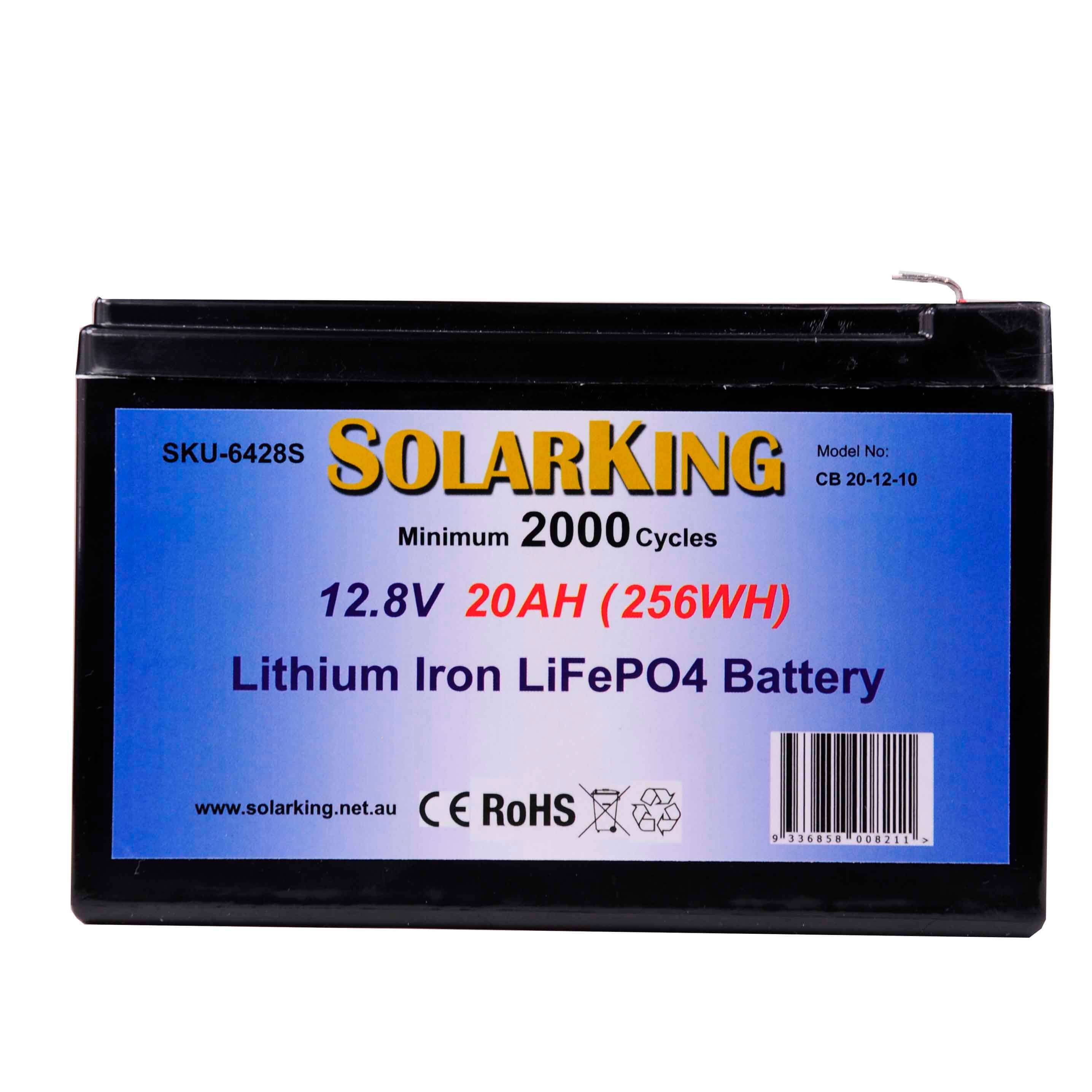 12.8V 20AH SolarKing Lithium Battery CB-20-12-10