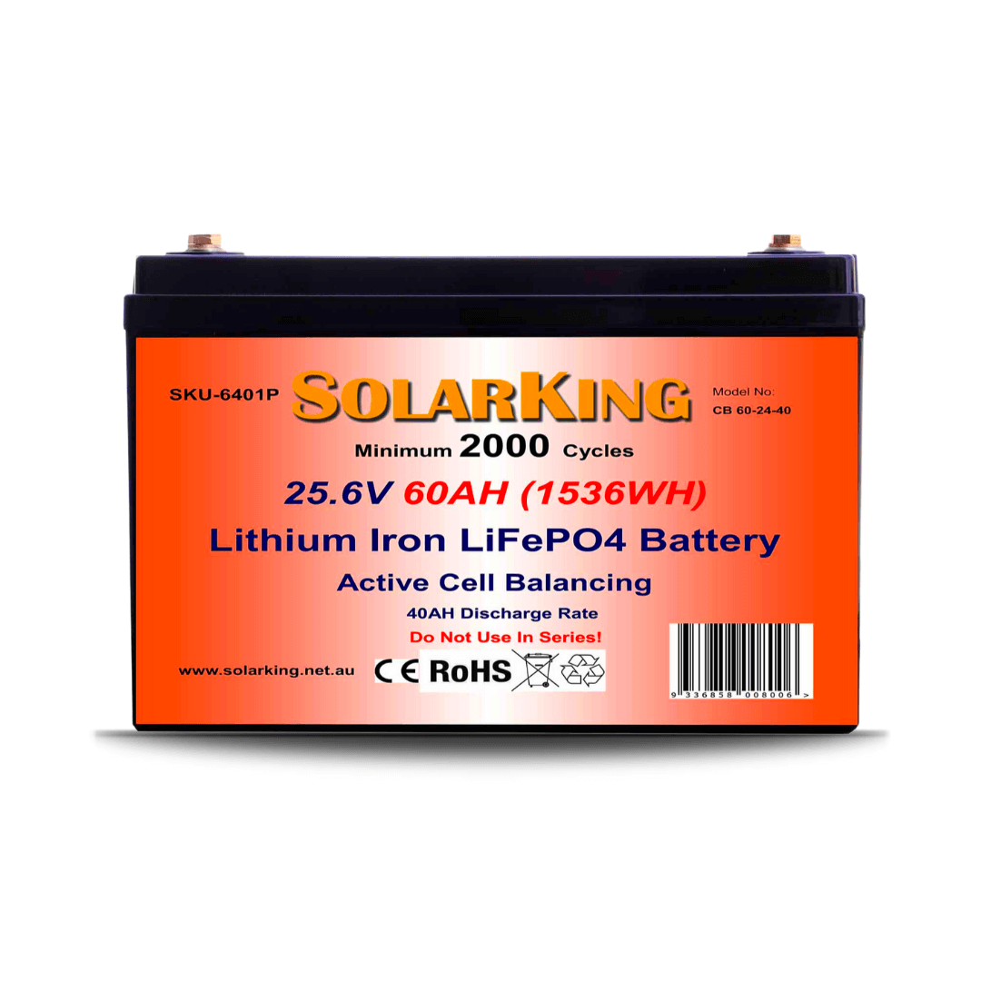 25.6V 60AH Solarking Lithium Iron Battery Plastic Case  CB-60-24-40