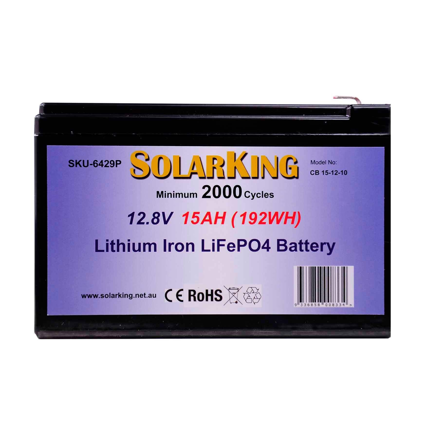 12.8V 15AH Lithium LiFe PO SolarKing Battery CB-15-12-10