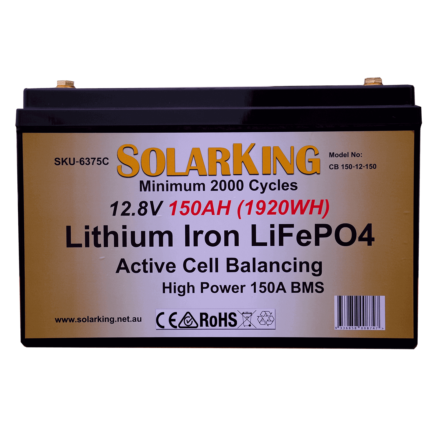 150AH Lithium Iron SolarKing Battery CB-150-12-100