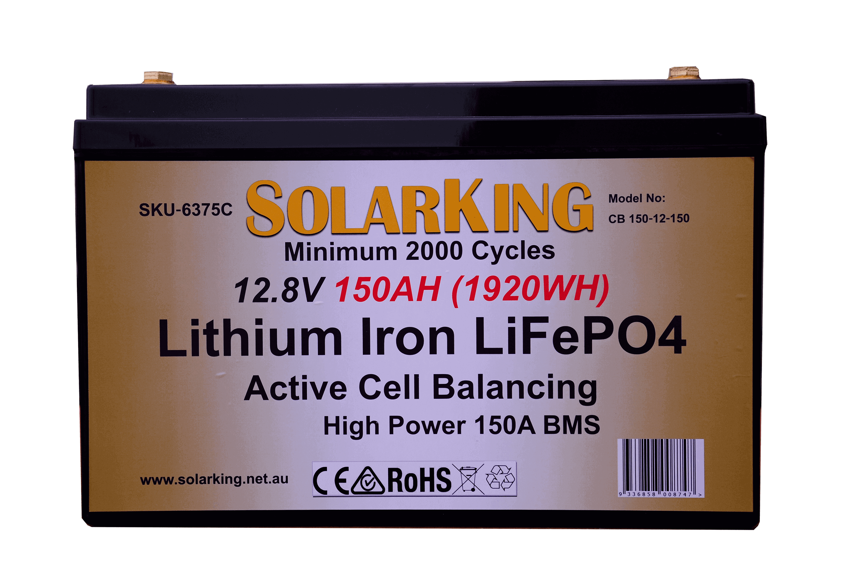 150AH Lithium Iron SolarKing Battery CB-150-12-100