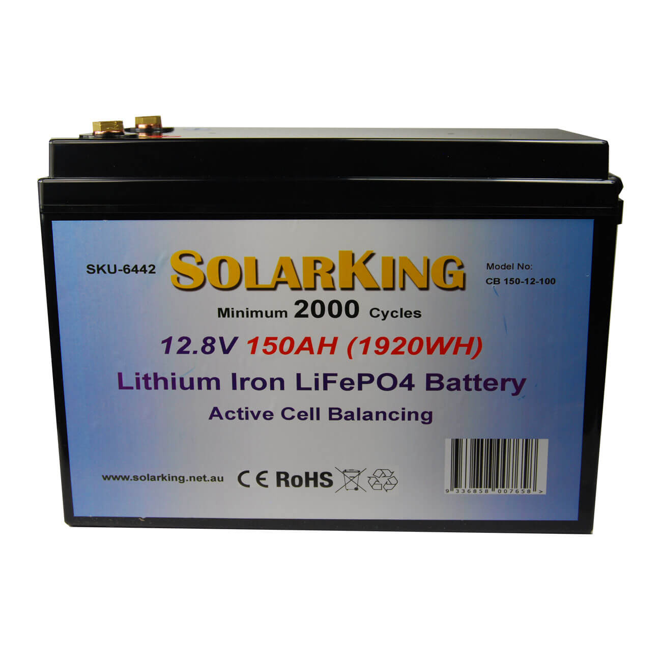 LiFe PO4 SolarKing 12V 150AH Lithium Battery - CB-150-12-100