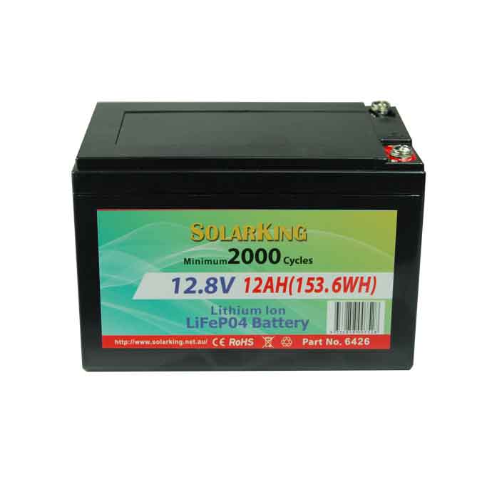 12.8V 12AH Lithium LiFe PO4 SolarKing Battery  LB-12-12-10
