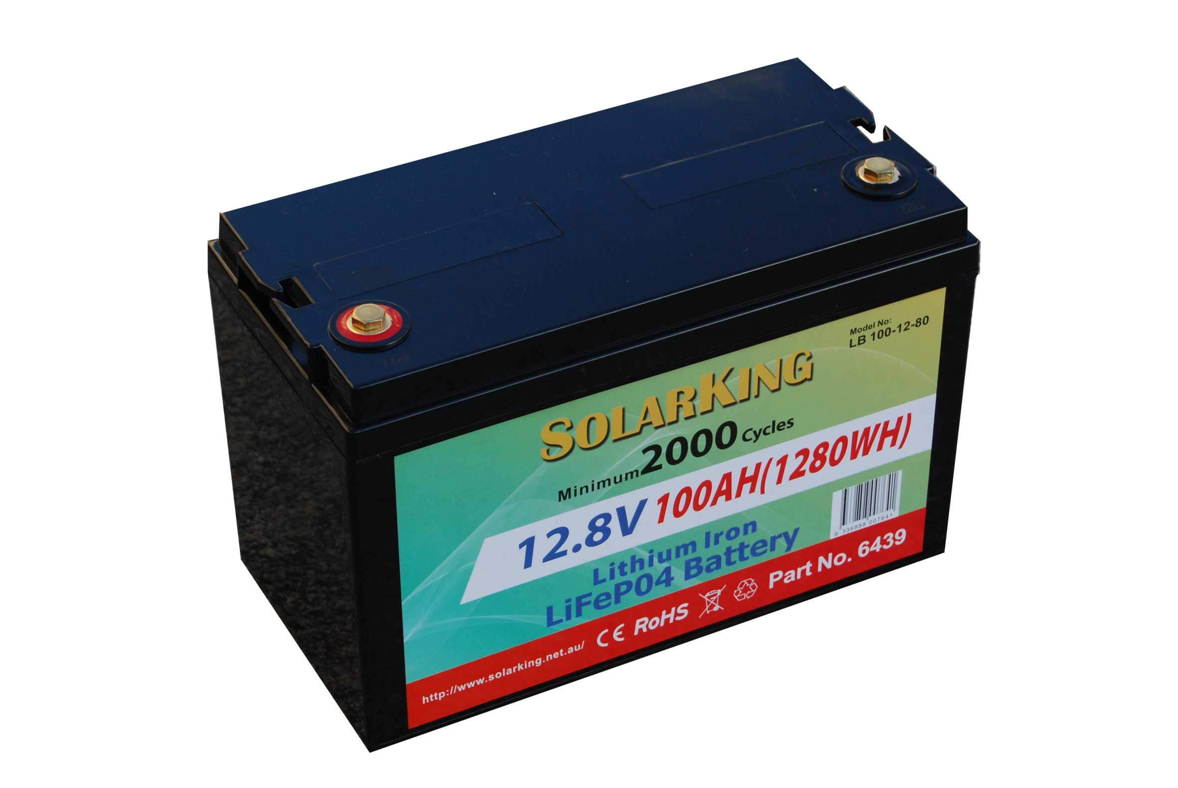 100AH Lithium LiFe PO4 SolarKing Battery - LB-100-12-80