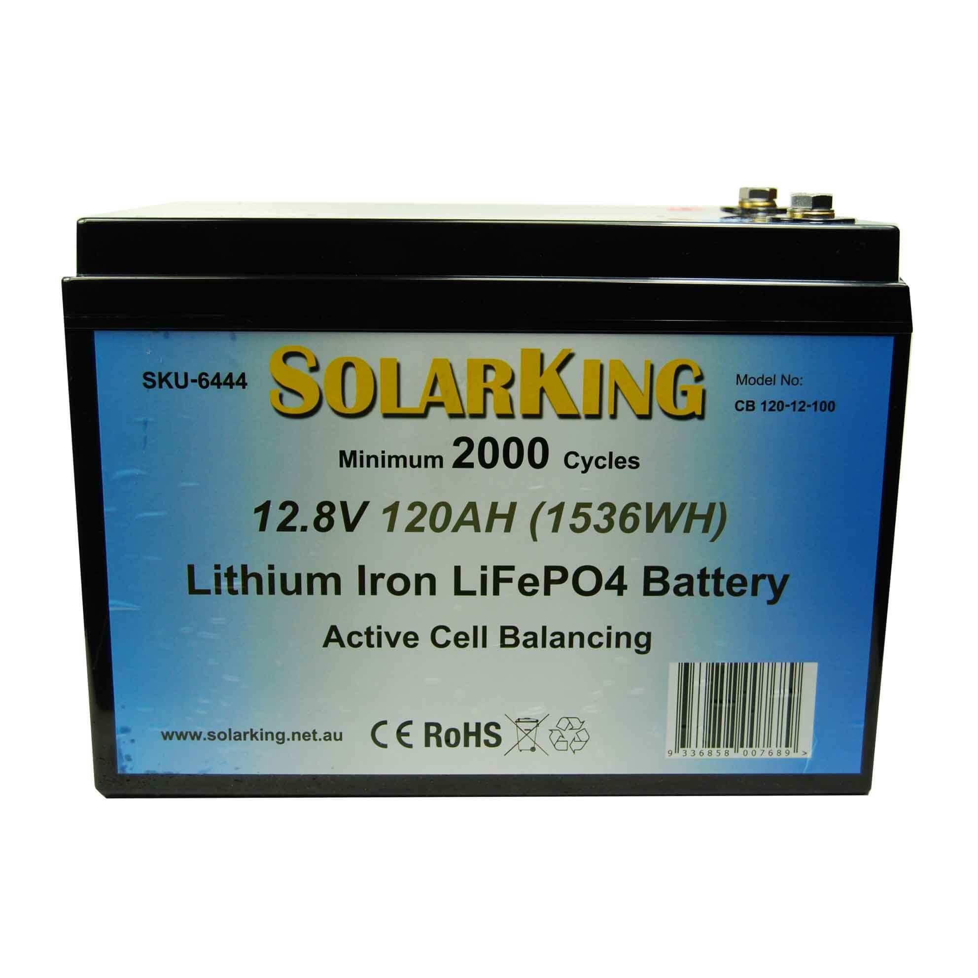 120AH Lithium LiFe PO4 SolarKing Battery - CB-120-12-100