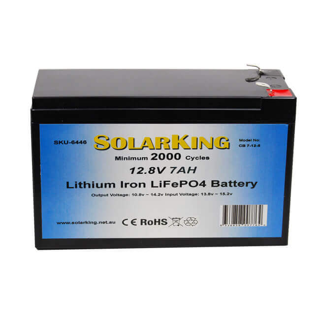 12.8V 7AH Lithium LiFe PO4 SolarKing Battery CB-7-12-5